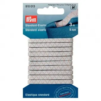 Online Kaufen Weisses Standard-Elastic 5mm – Gummizug / Gummitwist / Gummiband / Gummizug – 3m Karte – elastisch