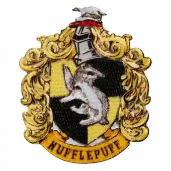 Hochwertig Haus Hufflepuff Wappen – Harry Potter Bügelapplikationen „Hogwarts House Crests“ – Original Wizarding World J.K. Rowling’s Collection Lizenz – Aufbügelbare Iron On Patches