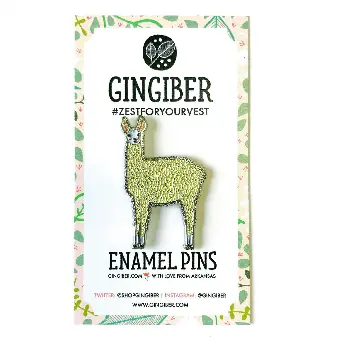 No Drama Llama Anstecker – Alpaca Gingiber Enamel Pins & Buttons Beliebt