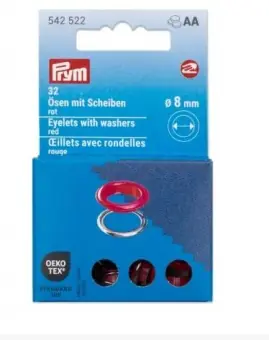 Ø 8mm Ösen mit Scheiben, rotfarbig – PRYM Vario Creative Tool Nachfüllset-Zubehör Heißes Angebot