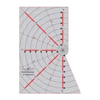 45° Grad Fadenkreuz-Lineal – 45° Degree Marking Tool – Good Measure Longarm Quilting Template – von Amanda Murphy Kostenfreie Lieferung