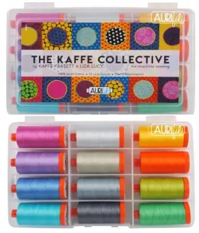 The Kaffe Collective Collection by Kaffe Fassett & Liza Lucy 50wt 12 Spulen Aurifil Garnsortiment Preisreduziert