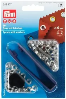 Mega-Angebot Ø 4mm Ösen mit Scheiben, silberfarbig – PRYM Vario Creative Tool Zubehör