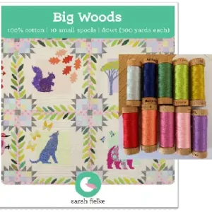 Big Woods Handapplikationsgarn by Sarah Fielke - 80wt. 10 Spulen Aurifil Garnsortiment Highlight