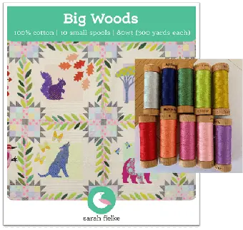 Big Woods Handapplikationsgarn by Sarah Fielke – 80wt. 10 Spulen Aurifil Garnsortiment Highlight