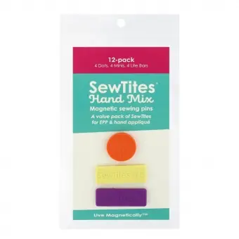 Original SewTites Mixer – Magnetic Sewing Pins – 12er Set – 4x Lite Bars / Minis / Dots Nähmagnete