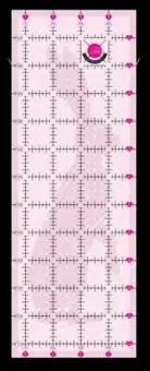 Knallerangebot Häschen Rollschneiderlineal 4 1/2″ x 12 x1/2 inches – Original Tula Pink Hardware – Bunny / Rabbit Ruler