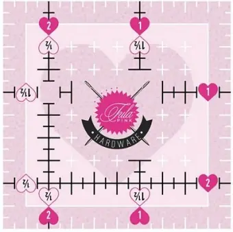 Top-Preis 2 1/2″ Tula Pink Herz Lineal- Original Tula Pink Hardware – Square Templates Ruler with Heart