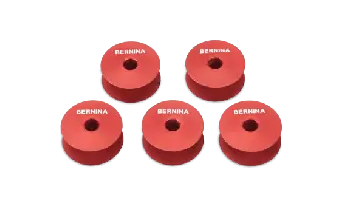 5er Set BERNINA Longarm Unterspulen für Q-Serie – Original rote M-Klasse für Bernina Q16 / Q16 Plus / Q20 / Q24 Mengenrabatt