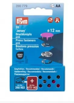 Sofort Bestellen Mini Nähfrei Druckknöpfe 12mm – pink – PRYM Jersey Metalldruckknöpfe Nachfüllpackung für Vario Creative Tool