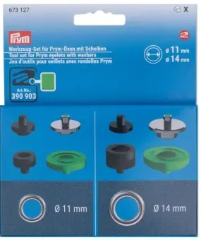 Echt Werkzeug-Set Ösen mit Scheiben 11mm & 14mm – PRYM Vario Creative Tool Zubehör