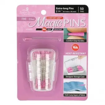 Schnäppchen Magic Pins extra lang 0,5x56mm – Extra Long Fine Patchworkpins – Taylor Seville Stecknadeln mit Comfort Grip