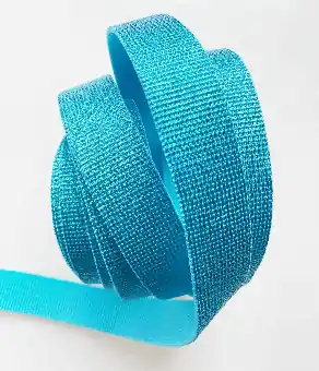 Angebot Turquoise Glitter Webbing – Türkises, Glitzerndes Gurtband für Taschen & Accessoires – Sew Hungry Hippie – 3 yards / 2,8m