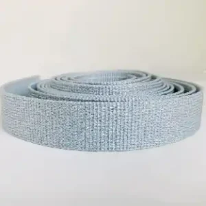 Silver Glitter Webbing – Silbernes, Glitzerndes Gurtband für Taschen & Accessoires - Sew Hungry Hippie - 3 yards / 2,8m Kostenfreie Lieferung