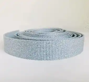 Silver Glitter Webbing – Silbernes, Glitzerndes Gurtband für Taschen & Accessoires – Sew Hungry Hippie – 3 yards / 2,8m Kostenfreie Lieferung