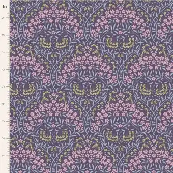 Sonderangebot Eggplant Larissa – Tildas Sanctuary Blümchenstoffe – Original skandinavischer Tildastoff