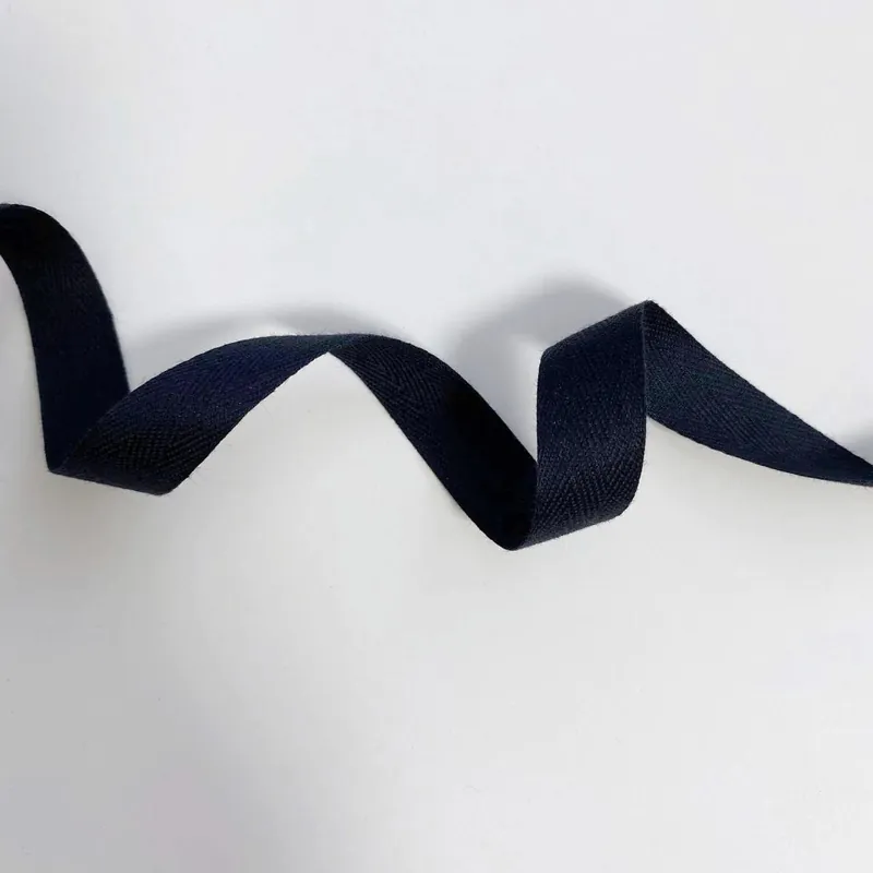 Köperband schwarz 1,5cm breit – Fischgrät Baumwoll Nahtband Einfassband Saumband Ausverkauf