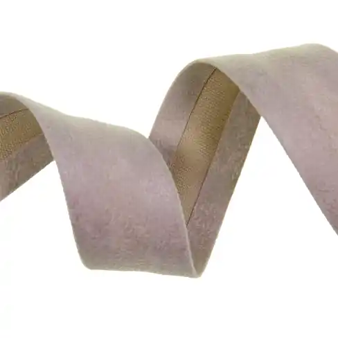 Meistverkauft hochwertiges Velour Schrägband helles beige grau – 25/7/7