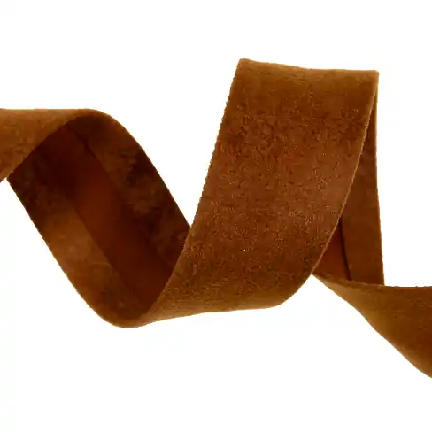 hochwertiges Velour Schrägband cognac braun – 25/7/7 Limited Edition