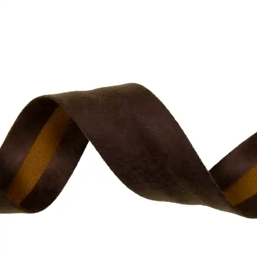 Zertifiziert hochwertiges Velour Schrägband braun – 25/7/7