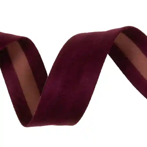 Top-Preis hochwertiges Velour Schrägband bordeaux rot – 25/7/7