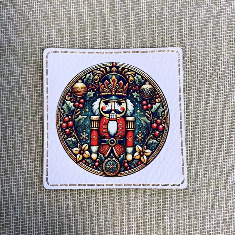 Knallerangebot Aufnäher Label – Weihnachten Nussknacker – für einzigartige Nähprojekte, Strickwerke & Gebasteltes