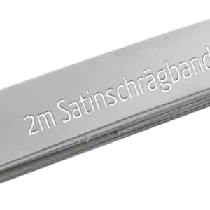 Abverkauf 2m Satin Schrägband silber grau - Gütermann Satinschrägband 40/20/10