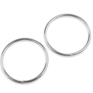 Metall O Ring 3cm Durchmesser silber für Taschen und Co. Kostenfreie Lieferung