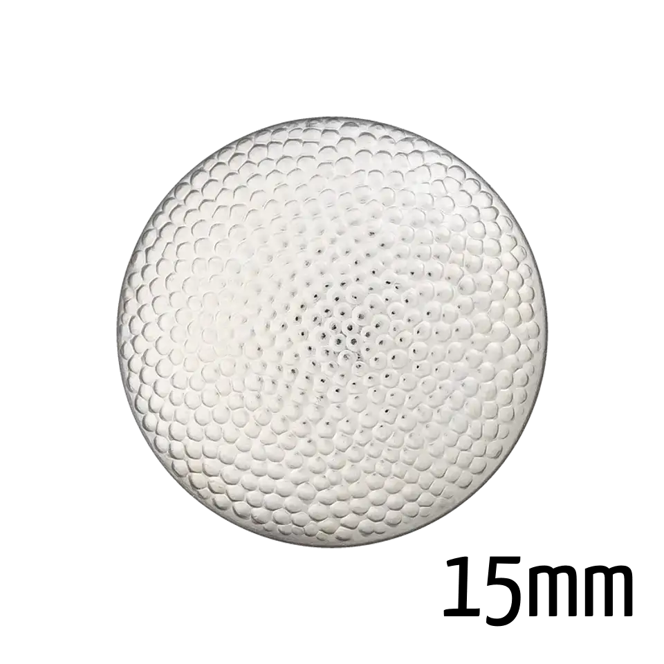 Garantierte Lieferung Metallknopf silber 15 mm mit Öse waschbar Uniform Look