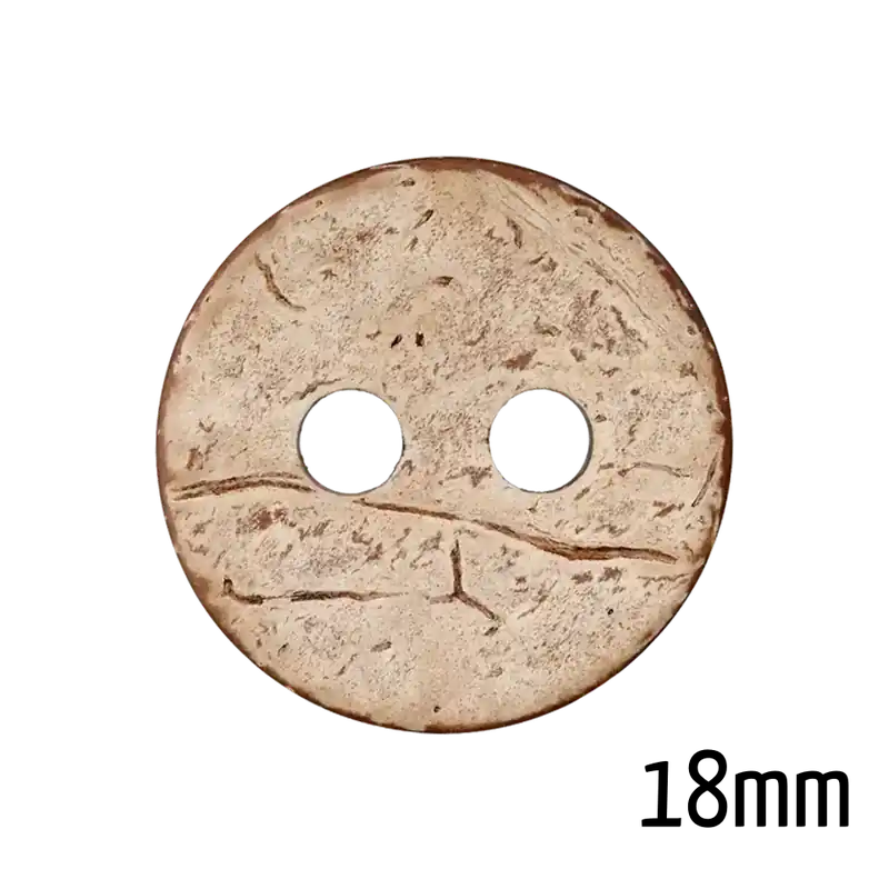 Ausverkauf Kokosknopf hellbraun 18 mm waschbar