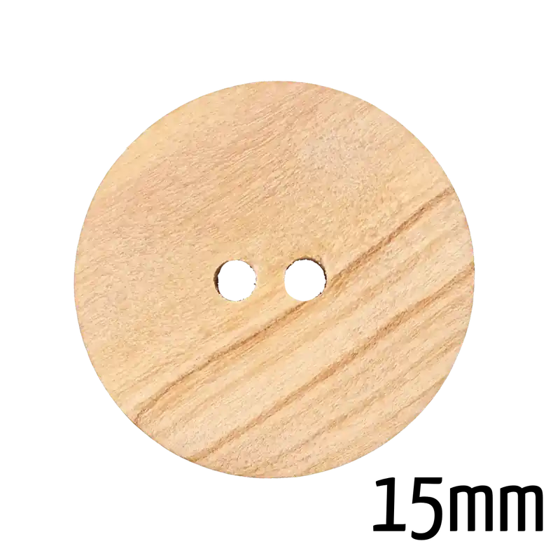 Großhandel Holzknopf aus Olivenholz 15 mm waschbar