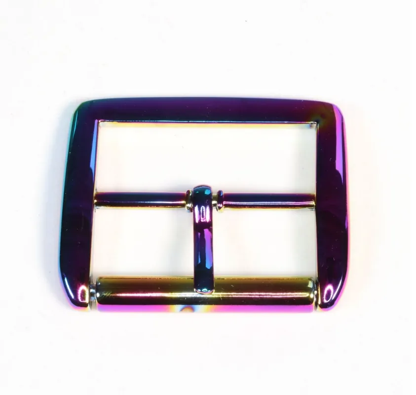 Gürtelschnalle 4cm rainbow | Metall Schnalle für 40mm Gurtband Preisreduziert