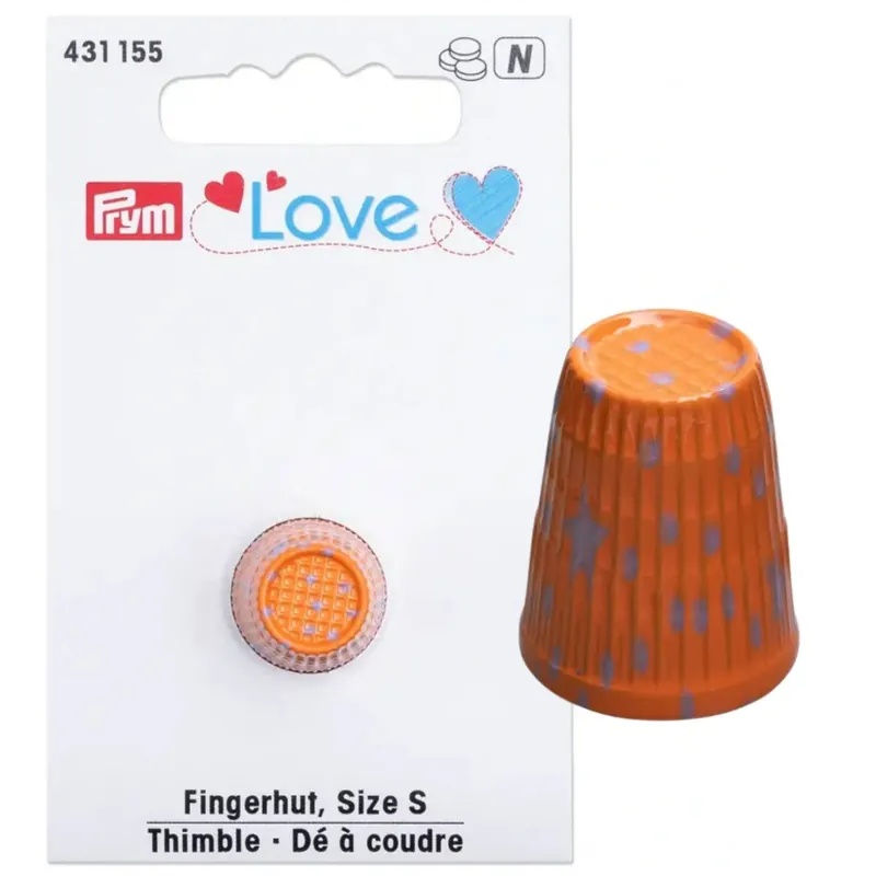 Prym Love Fingerhut Gr. S – orange & optimal für zarte Finger Geprüft