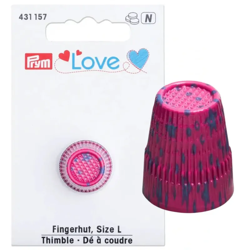 Direktkauf Prym Love Fingerhut gr. L – pinker Schutz für große Hände
