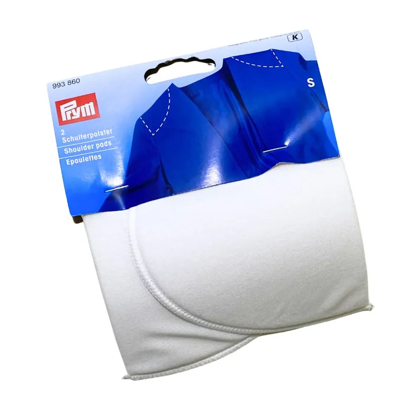 Exklusiv Schulterpolster S – halbmondförmig weiß – 2 Stück