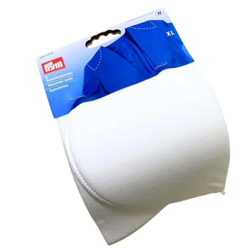 Ab Werk Schulterpolster XL – halbmondförmig weiß – 2 Stück