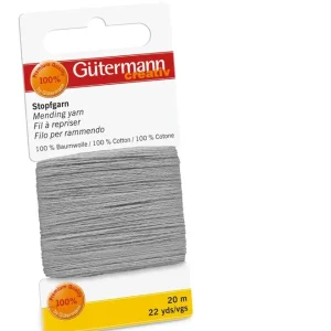 20m Gütermann Stopfgarn grau – 100% Baumwolle für Reparaturen & Handarbeiten Preisknaller