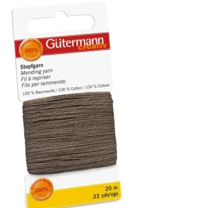 20m Gütermann Stopfgarn dunkles beige – 100% Baumwolle für Reparaturen & Handarbeiten Preis Gesenkt