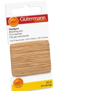 Mega-Angebot 20m Gütermann Stopfgarn senf beige – 100% Baumwolle für Reparaturen & Handarbeiten