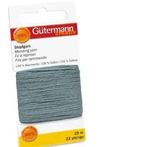 Schnäppchen 20m Gütermann Stopfgarn blaugrau – 100% Baumwolle für Reparaturen & Handarbeiten