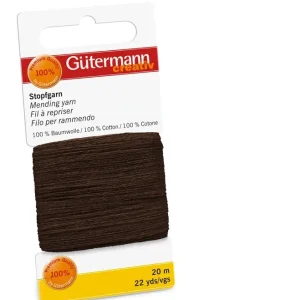 Neu Im Sortiment 20m Gütermann Stopfgarn dunkelbraun – 100% Baumwolle für Reparaturen & Handarbeiten