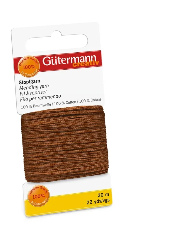 Heißes Angebot 20m Gütermann Stopfgarn braun – 100% Baumwolle für Reparaturen & Handarbeiten