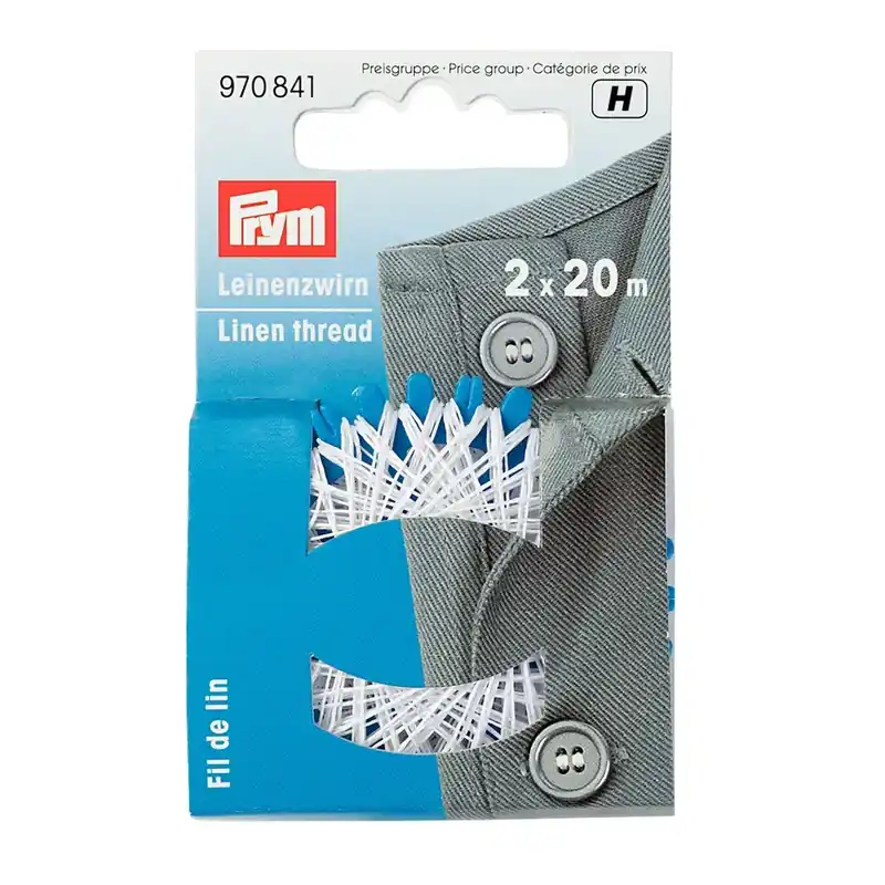 Angebot Prym Leinenzwirn weiß – Reißfestes Nähgarn auf Zwirnstern (2x 20m)