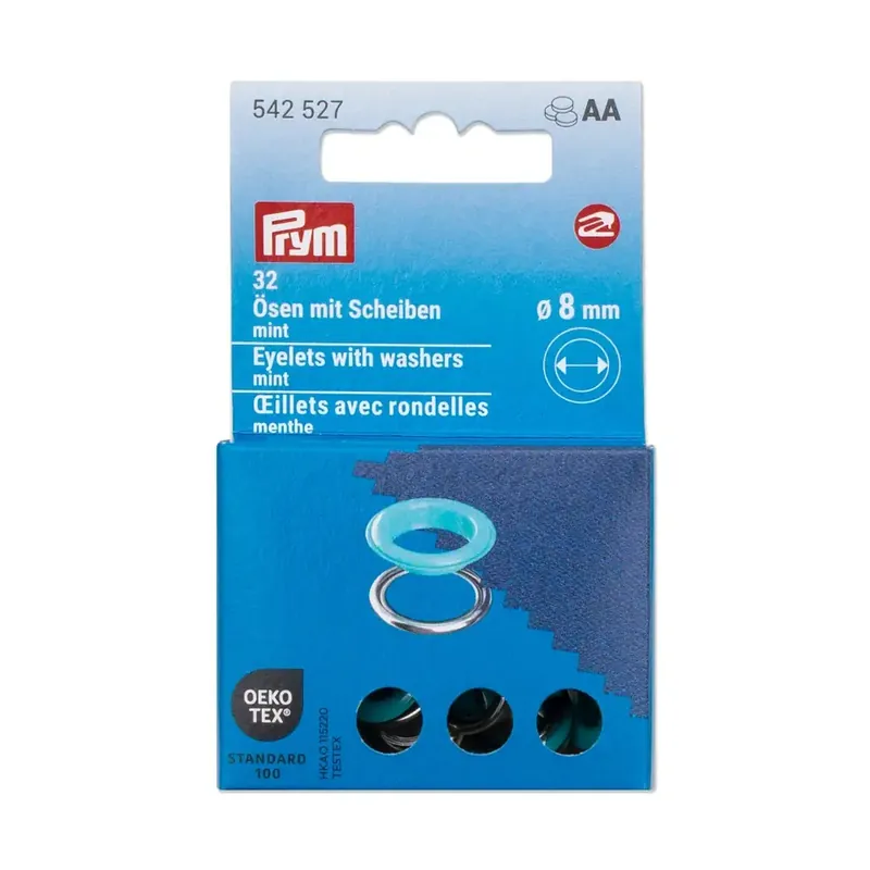 Preisreduziert 20 Ösen mit Scheiben 8mm mint – für das Prym Vario Creative Tool
