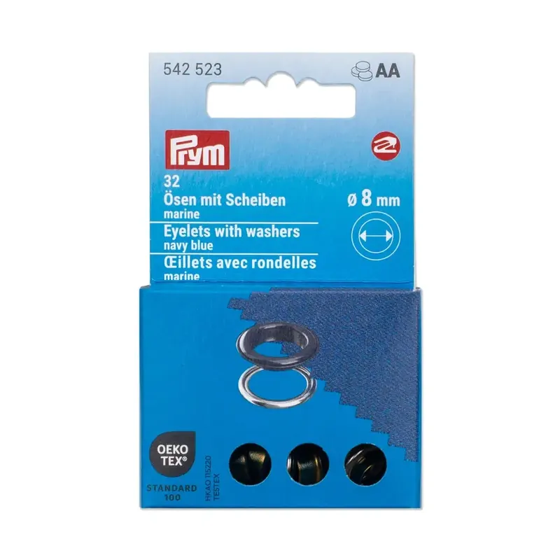 20 Ösen mit Scheiben 8mm navy blau – für das Prym Vario Creative Tool Heißes Angebot