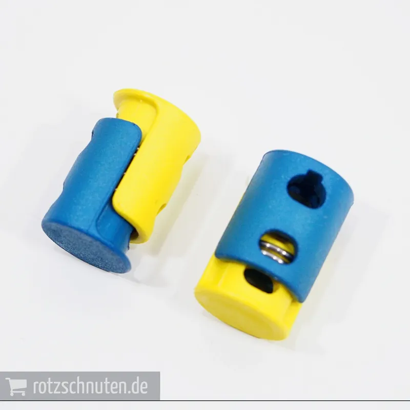 Großhandel 2farbige Kordelstopper für Kordeln bis Ø6mm in petrol gelb