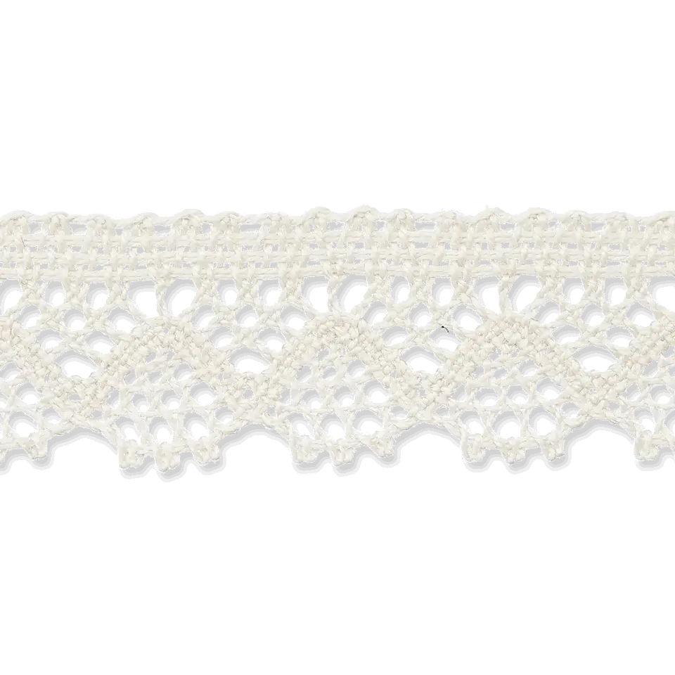 Sonderaktion hcohwertige Klöppelspitze aus mercerisierter Baumwolle 23mm breit weiß