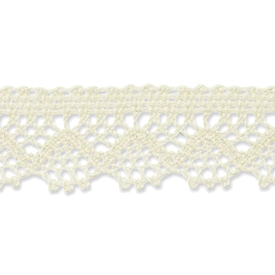 Letzte Chance hcohwertige Klöppelspitze aus mercerisierter Baumwolle 23mm breit creme