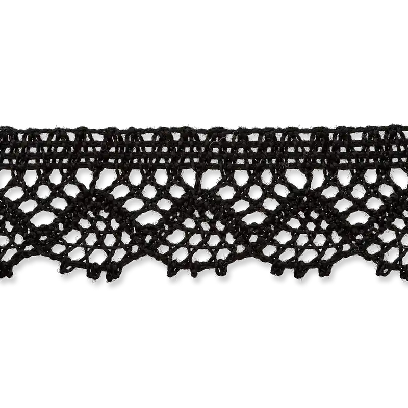 Neue Ware hcohwertige Klöppelspitze aus mercerisierter Baumwolle 23mm breit schwarz