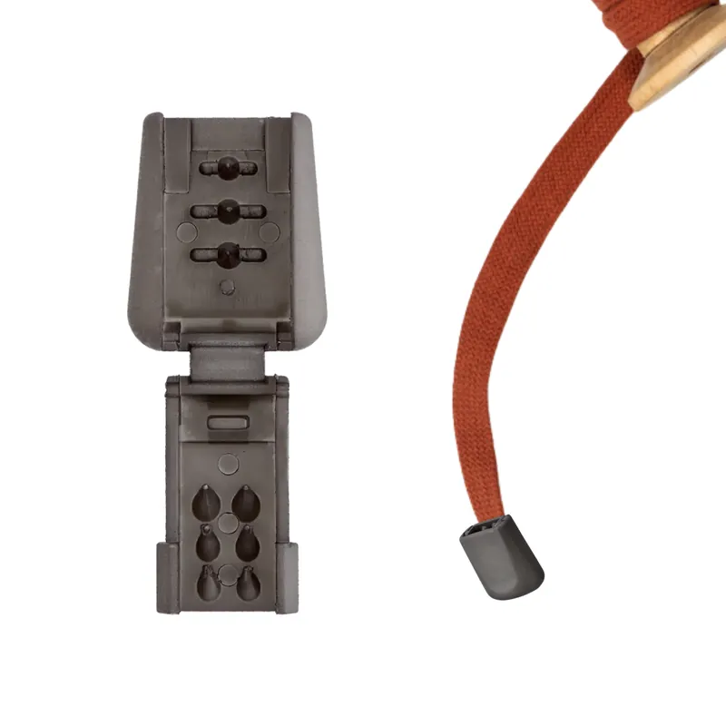 Günstig Kordelenden dunkelgrau für 6mm dicke Kordeln